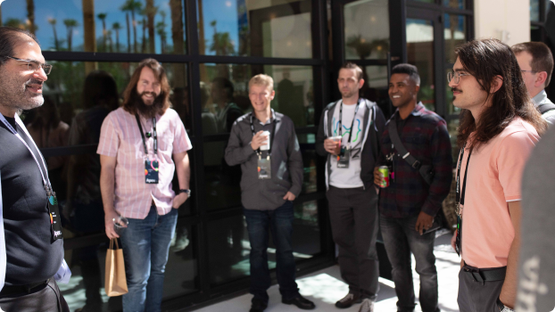 People standing in a circle