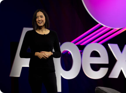 Person speaking at Apex